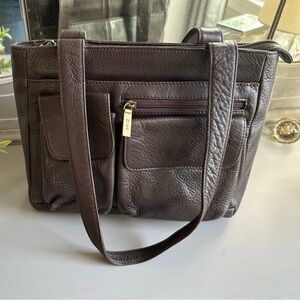 HOBO International espresso brown tote bag